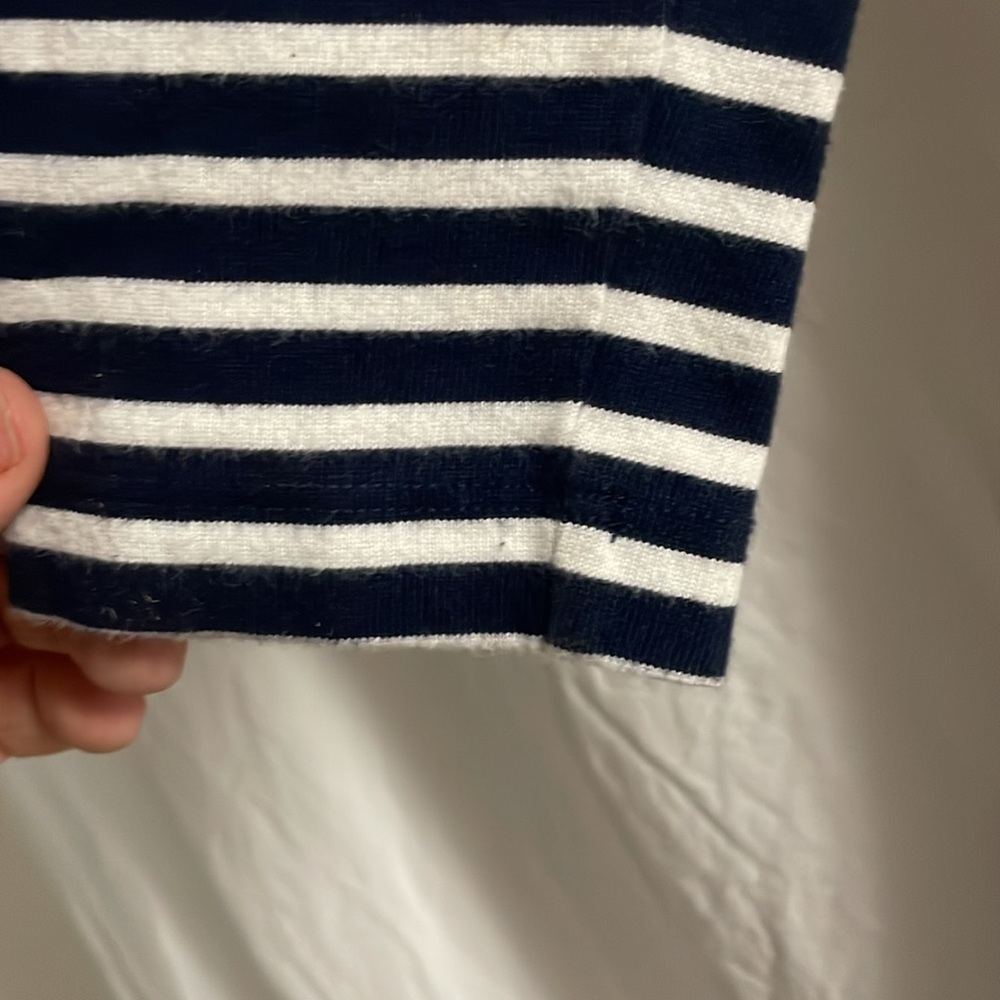 Top shop boutique women’s long sleeve sz 6 navy and white striped dress - Picture 3 of 8